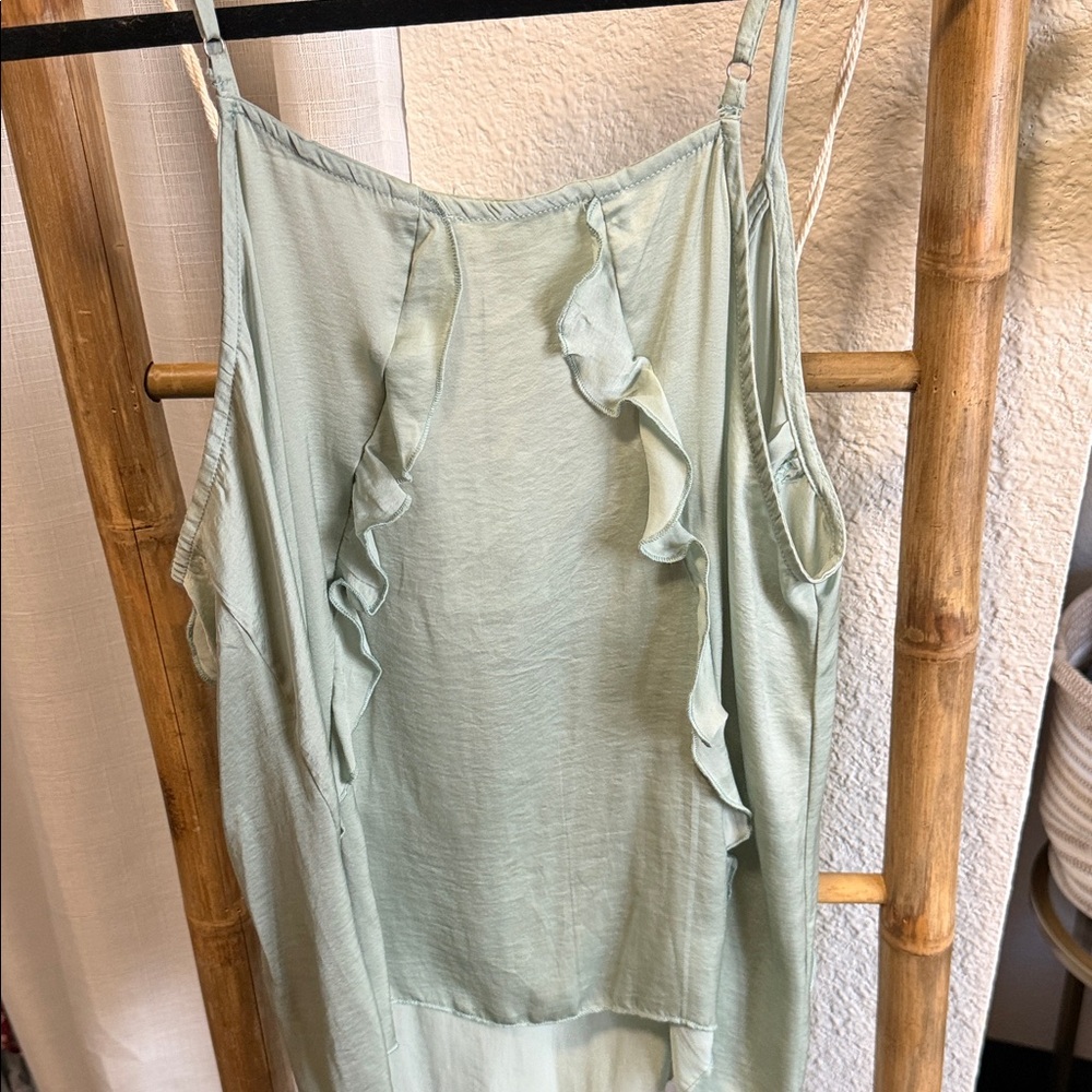 Boutique Ruffled Mint Green Top - Picture 5 of 6